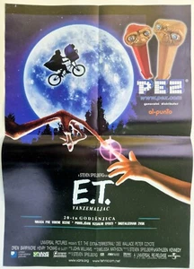 E.T. SPIELBERG THE EXTRA TERRESTRIAL 20 ANNIVERSARY 2001 PEZ SERBIA MOVIE POSTER - Picture 1 of 2