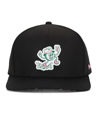 NEW Waggle Golf Skipper Black Adjustable Snapback Golf Hat/Cap