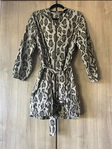 Vintage Gerard Darel Lightweight Hooded Leopard Wind Coat (UK 10/EU38) - Picture 1 of 4