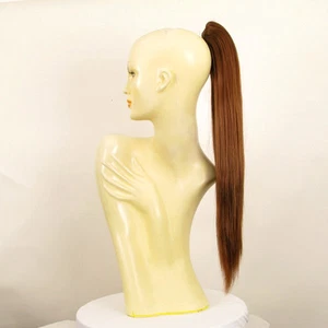 Cola de caballo postizo mujer longo 70 cm cobrizo color dorado 7/30 - Picture 1 of 8