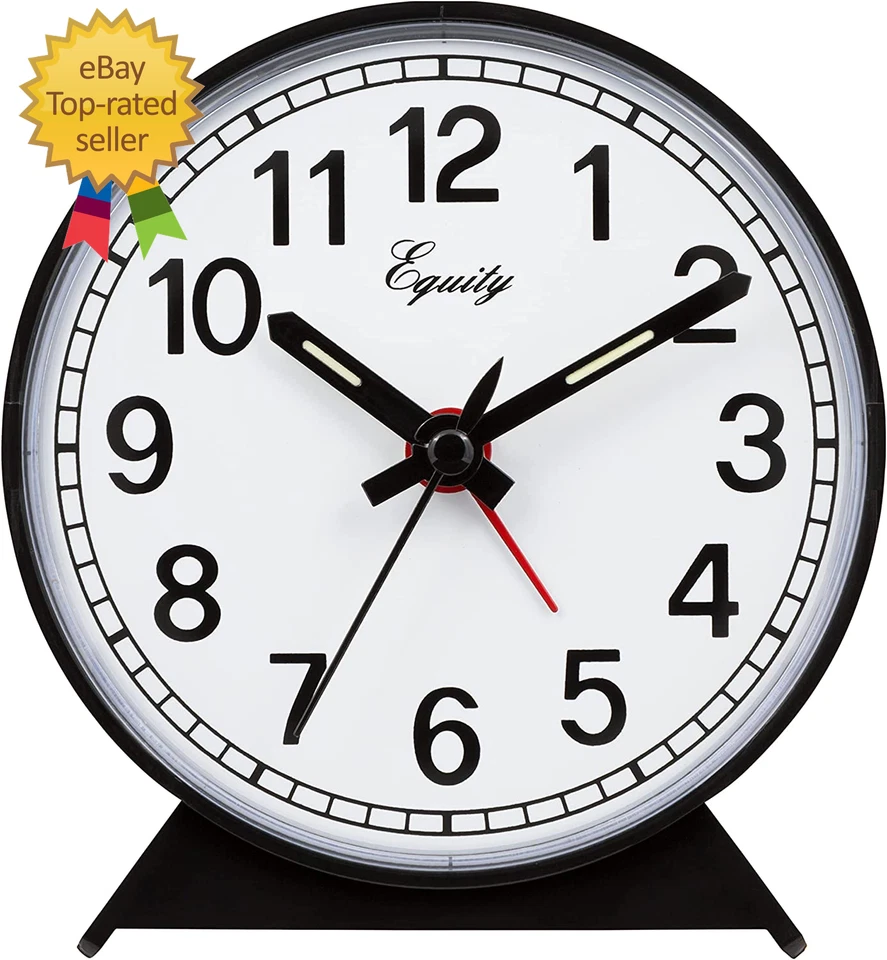 Equity 14075 Black Analog Wind-Up Alarm Clock - Image 1 of 4