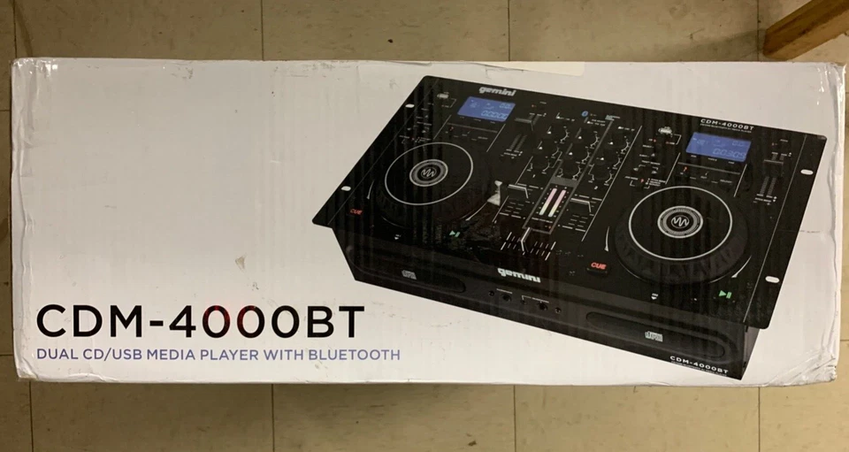 Gemini CDM-4000BT 2-Chan Dual CD/MP3/USB DJ Media Player Controller/Mixer System - Image 1 of 4