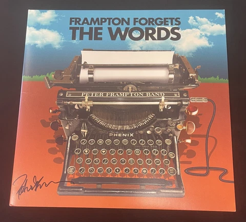 Peter Frampton Signed Album ”Frampton Forgets the Words” Auto with B&E Hologram Cover