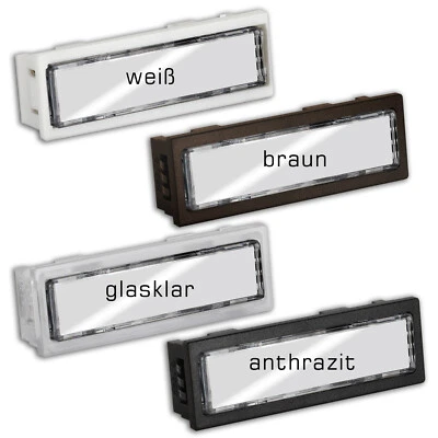 LIRA Namensschildtaster Stanzmaß 60 x 18 mm Außen 63 x 21 mm Renz Modell 630