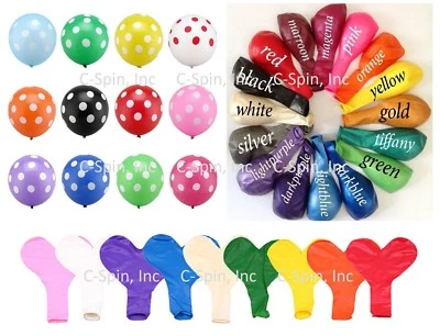 Globos de color látex de 12 pulgadas perla lunares corazón fiesta decoración navideña helio Foto 1 de 4