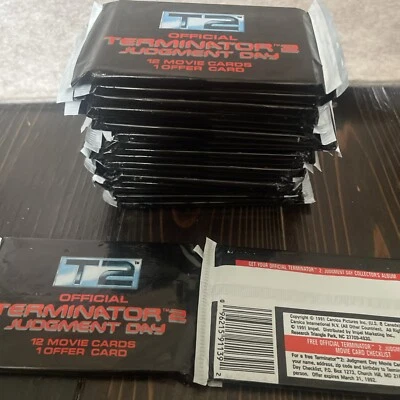 Terminator 2 T2 Judgement Day Movie Cards New (19 Packs) 1991 Vintage - Image 1 of 4
