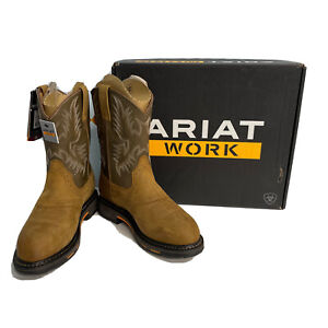 Ariat WorkHog Waterproof Work Boot Mens Round Toe Western 8.5EE Tried on w/ Tag 