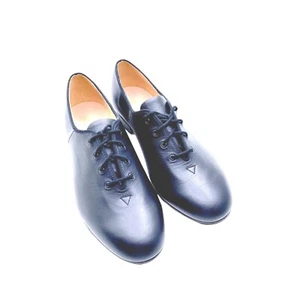 Bloch Mens Jazz Tap Dance Shoes Oxford Black Leather US 6.5 Lace Up S0301M New - Picture 1 of 9