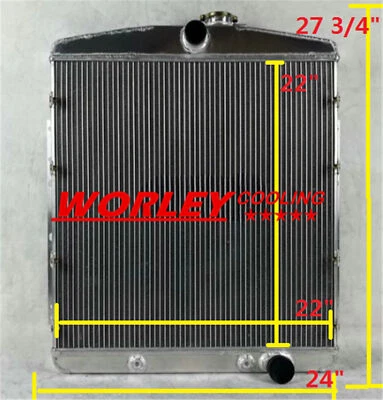 3 ROW ALUMINUM RADIATOR FOR 1949 1950 OLDSMOBILE Series 78 88 98 CHEVY V8 AT new Foto 1 de 4