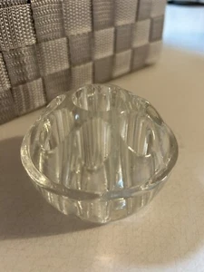Set of 3!! Lillian Vernon 9 Holes Flower Frogs Candle Holders Clear Glass 3”Hx2” - Picture 1 of 5