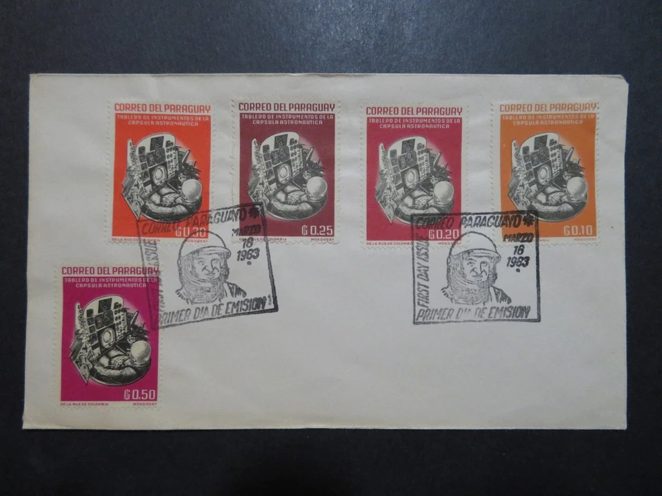 Paraguay 1963 Space Series FDC / Minor Creasing - Z8593 - Image 1 of 2