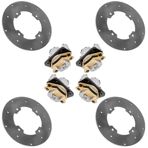 Front Left & Right Rear Brake Disc w/Calipers For Arctic Cat Wildcat 1000 2013 - Picture 1 of 7