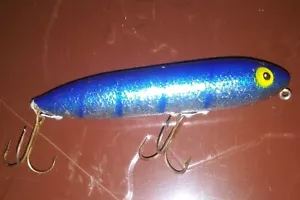 WOW at: Original Heddon Zara Spook top water plug in Awesome Blue Flash Sparkle - Picture 1 of 10