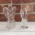 Princess House and Gorham Full Lead Crystal Angels Lot of 2 Glass 5"