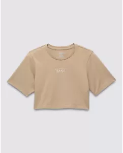 T-shirt donna Vans Flying V Crew Crop incenso taglia small nuova - Foto 1 di 2