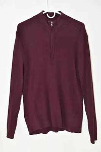 Michael Kors Mens Burgundy 1/2 Zip Pullover Sweater Size XL - Picture 1 of 4