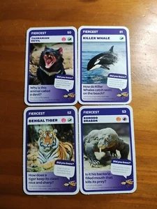 Woolworths Super Animals ( Fiercest )๐#50,51,52,53 - 4 CARDS๐ - Picture 1 of 1