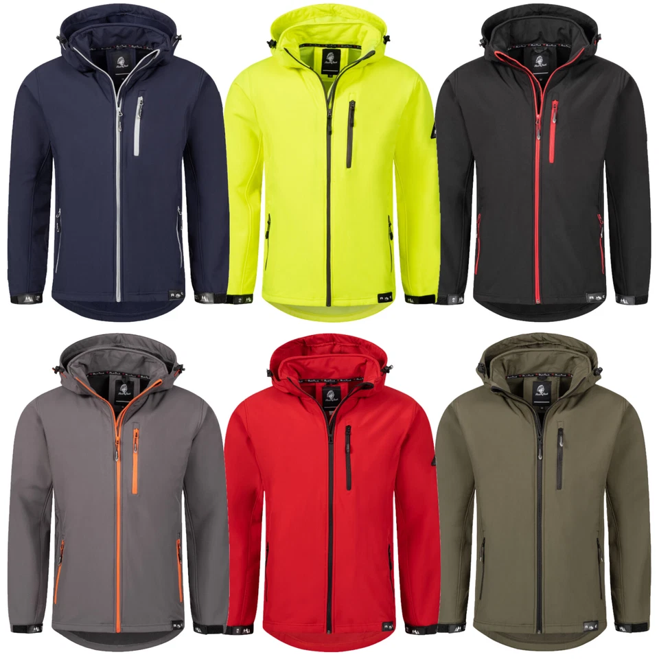 Softshell Jacke Herren Regenjacke Windjacke Outdoorjacken Rock Creek H-168 NEU - Bild 1 von 1