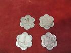 1880's Lot Of 4 Umbria Coal Mine Scrip Aluminum With Pick