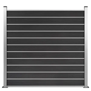 WPC Zaun Lignes Excellent Coex Sichtschutz Lamellenzaun Windschutz Alu Pfosten - Bild 1 von 4