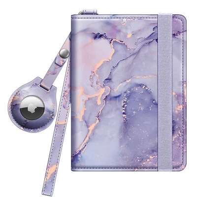 Passport Holder with Airtag Holder Travel Wallet RFID Blocking Credit Card Case - Image 1 of 4