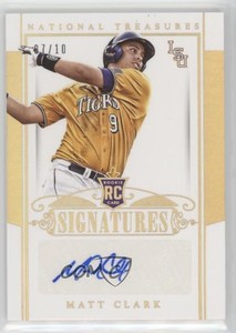 2015 National Treasures College Century Gold /10 Matt Clark #274 Rookie Auto RC