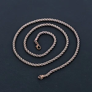 18,20,22,24,26Copper Bead Chain With Hook or Lobster Clasp, Solid Finished Chain - Picture 1 of 5
