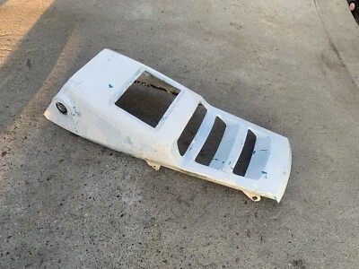 WHITE KAWASAKI KXF250 TECATE 4 FRONT PLASTIC NOSE CENTER COVER FENDER ORIGINAL - Image 1 of 4