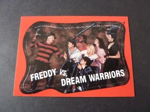Topps Fright Flicks - Freddy vs Dream Warriors Karte - Aufkleber Nr. 7 - NEUWERTIG! 1988 - Bild 1 von 13