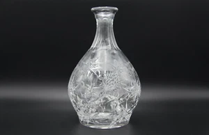 1953+ JOSEF SVARC for Bohemia Glassworks Crystal Intaglio Cut Decanter Bottle - Picture 1 of 11