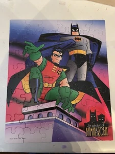 Vtg 1995 Adventures of Batman & Robin 60 Pc Puzzle MIlton Bradley. Animated. - Picture 1 of 4