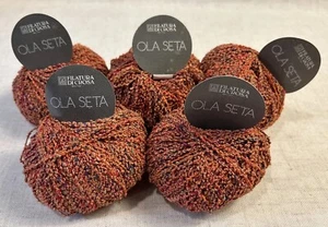 Filatura Di Crosa Ola Seta Yarn Color 4/Lot 3213-Orange Tweed Silk Blend-5 balls - Picture 1 of 3