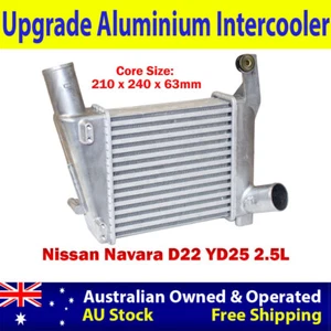 Upgrade Aluminium 63mm Intercooler For Nissan Navara D22 YD25 2.5L - Foto 1 di 11