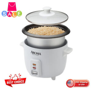 🍚 6 Cup Rice Cooker Non-Stick Pot 3-Piece Measure Cup & Serving Cooking Kitchen