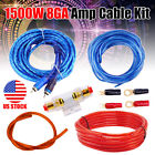 1500W Car Power Amplifier Wiring Kit Amp Rca Power Cable Sub Audio Subwoofer Us
