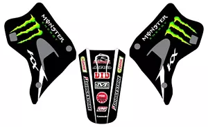 Shrouds and Rear Fender Decals for 1994-1998 Kawasaki KX125 KX250 KX 250 KX 125 - Foto 1 di 1