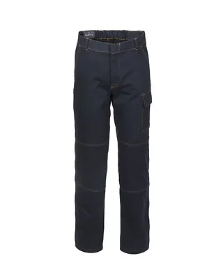 Pantalone Da Lavoro Cotone Robusto Blu SCURO Per Officina Meccanica 109 Uomo • 24.85€