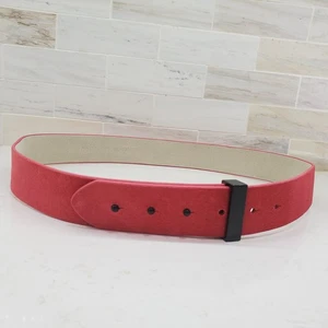 White House Black Market Echtleder Wildleder schwarz und pink Gürtel LARGE NEU - Bild 1 von 24