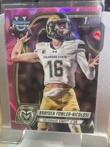 Brayden Fowler-Nicolosi 2024 Bowman Chrome U 1st Pink Lava Refractor - Bild 1 von 1