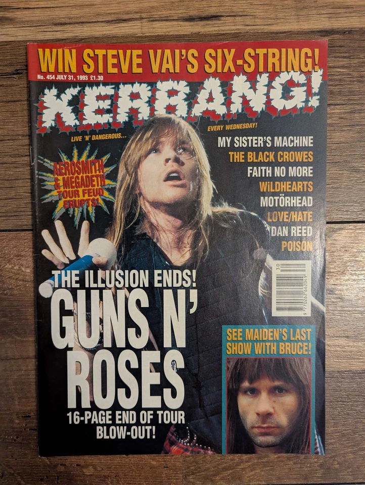 Kerrang! 454 Guns N' Roses 'Use Your Illusion' Tour 16-page Special - Image 1 of 4