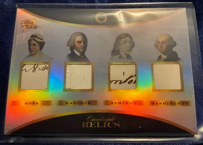 2024 Pieces Of The Past Washington,Hancock,Sampson,Ross Hand Written Relics RARE - Image 1 of 2