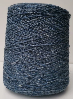3ply Blue Soft Donegal Tweed Knitting Merino Wool Cone Shade 5515 FINN 560g  - Image 1 of 4