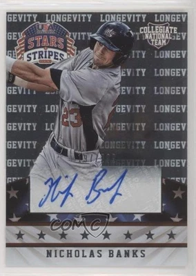 2015 Panini Stars and Stripes Longevity Signatures /299 Nick Banks Nicholas Auto - Image 1 of 2