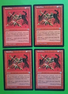 Magic the Gathering MTG Mirage BLIND FURY X 4 LP/EX U 1996 Nice! - Picture 1 of 2