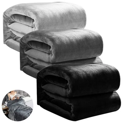 Luxury Thick Mink Blanket Large Faux Fur Fleece Sofa Bed Throw Couch Warm Soft - Image 1 of 4