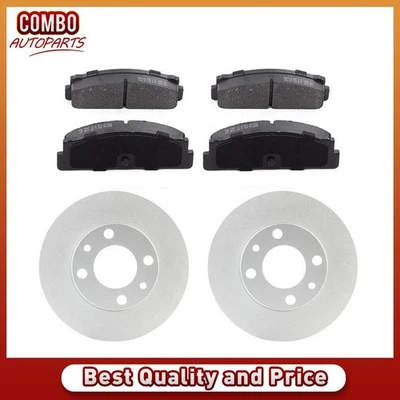 Rear Disc Rotors Brake Pads Kit for 1984-1989 Bertone X-1/9 1966-1983 Fiat 124 - Image 1 of 4
