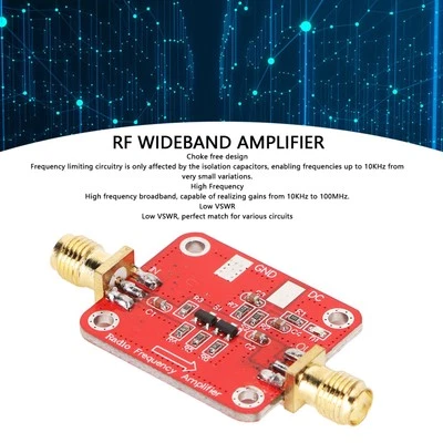 MARKENLOS RF Broadband Amplifier 10KHz‑100MHz High Frequency High Gain RF Wideband Ampl FY