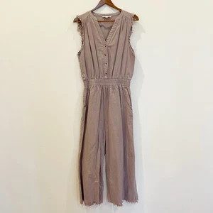 Mono Grade Gather para mujer pequeño lila lino rayón bordes crudos pierna ancha relajado - Imagen 1 de 15