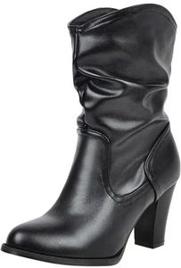 Mujer Otoño e Invierno Tacón Alto Tacón Grueso Estilo Británico Sin Cordones De Colección... - Imagen 1 de 12