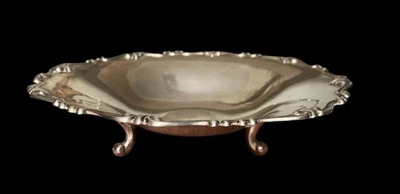 Centre de table en argent 800 - marqué - 270 gr - élégant avec 3 pieds - Photo 1/4